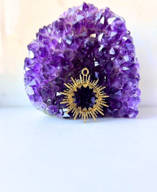 1/3/10 Pieces Halo Sunburst Mandala Brass Pendant