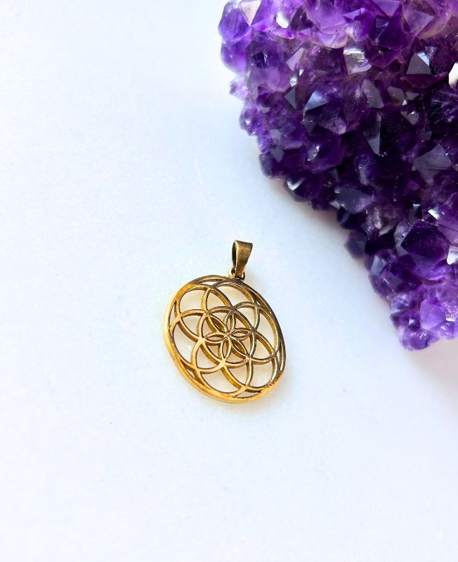1/3/10 Pieces Interlocking Geometric Mandala Brass Pendant