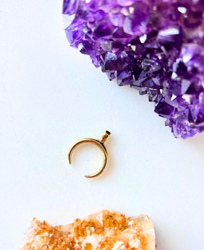 1/3/10 Pieces Crescent Moon Brass Pendant