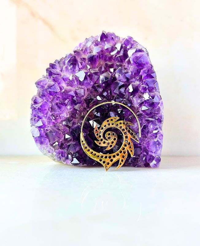 5/20 Pairs Swirl Pattern Hoop Brass Earrings