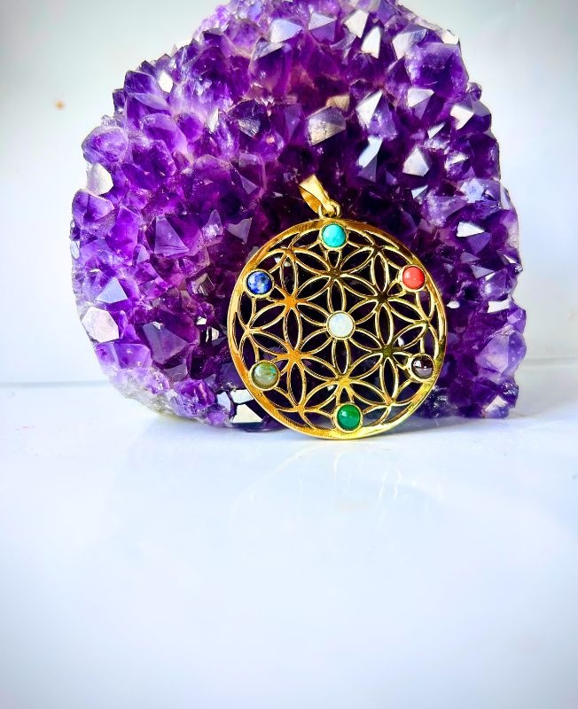 1/3/10 Pieces Disc Crystal Geometry Brass Pendant