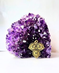 1/3/10 Pieces Filigree Triple Leaf Brass Pendant