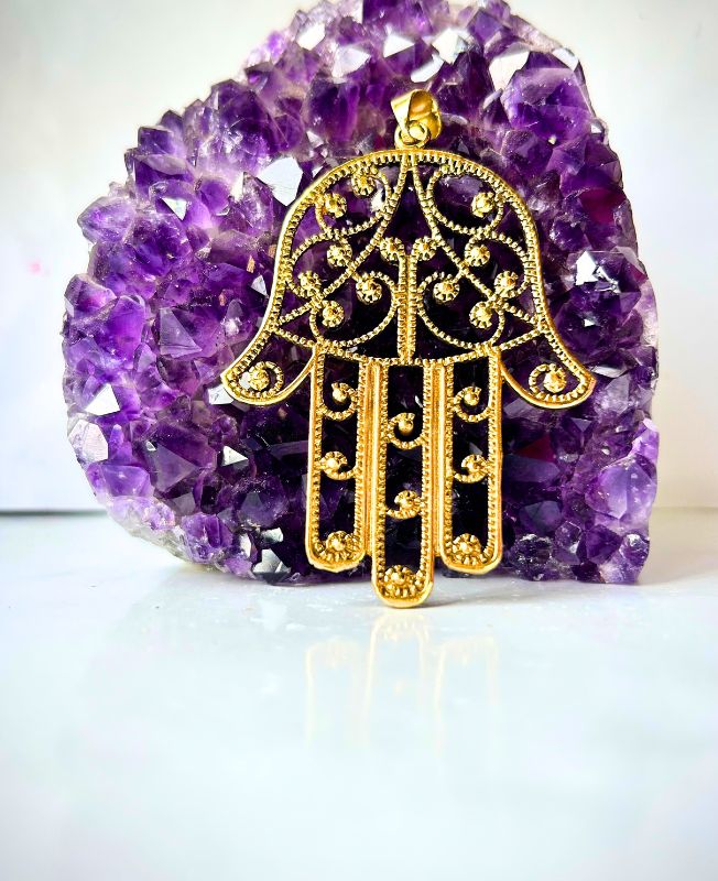1/3/10 Pieces Hamsa Openwork Design Brass Pendant