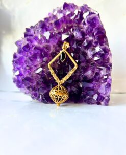 1/3/10 Pieces Dangling Diamond Frame Brass Pendant