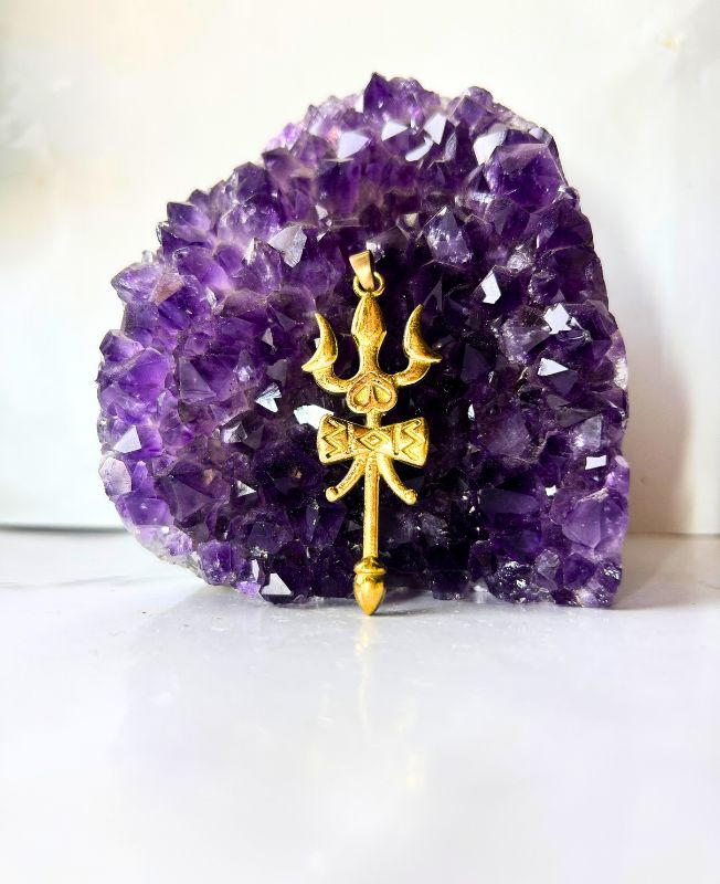 1/3/10 Pieces Trishul Damru Brass Pendant