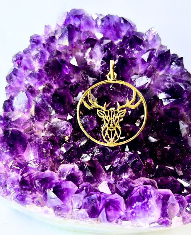 1/3/10 Pieces Stag Head Brass Pendant