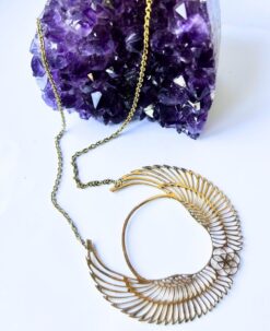 1/3/10 Pieces Symmetrical Winged Petal Brass Pendant