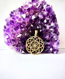 1/3/10 Pieces Layered Flower Brass Pendant