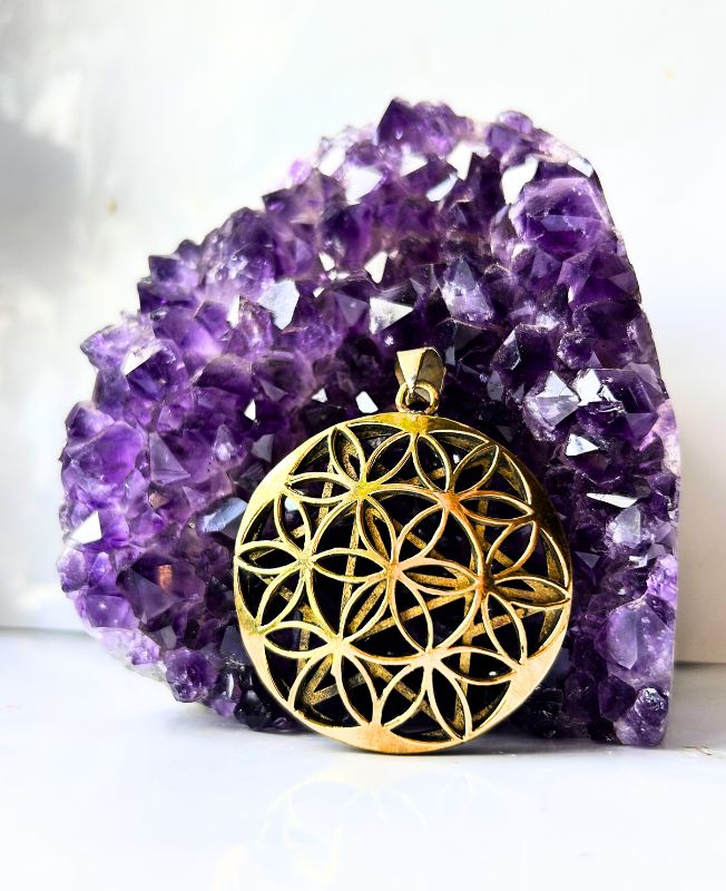 1/3/10 Pieces Big Floral Latticework Brass Pendant