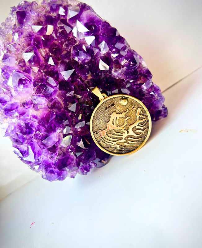 1/3/10 Pieces Horse & Wave Motif Brass Pendant