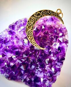 1/3/10 Pieces Crescent Curved Moon Brass Pendant