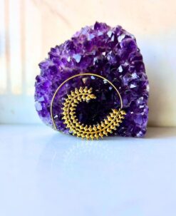 5/20 Pairs Traditional Crescent Brass Earrings