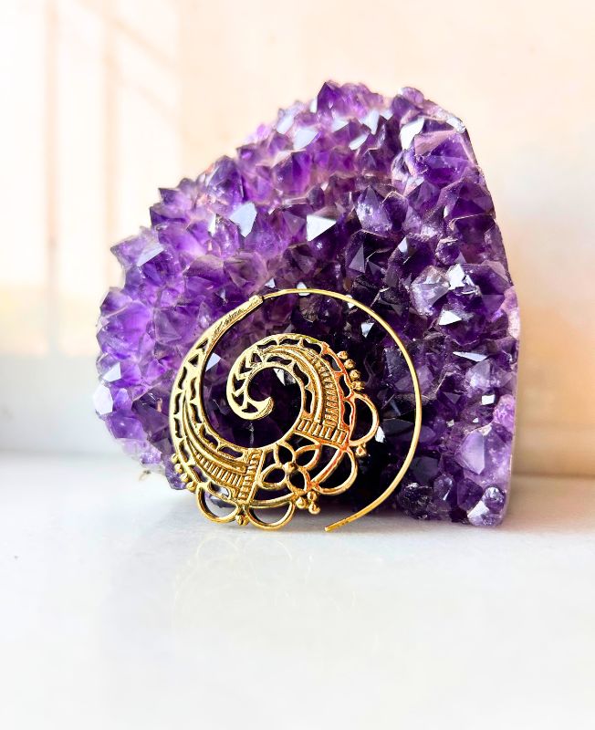 5/20 Pairs Versatile Spiral Filigree Brass Earrings