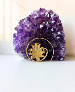 5/20 Pairs Lotus Flower Spiral Brass Earrings