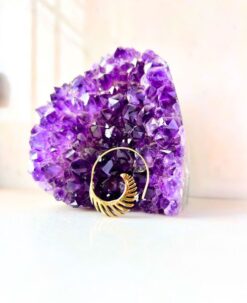 5/20 Pairs Crafted Spiral Filigree Brass Earrings