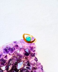 5/20 Pieces Crescent Moon Brass Ring