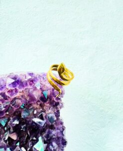 5/20 Pieces Snake Spiral Brass Ring