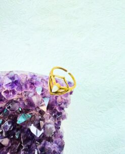 5/20 Pieces Teardrop Design Brass Ring