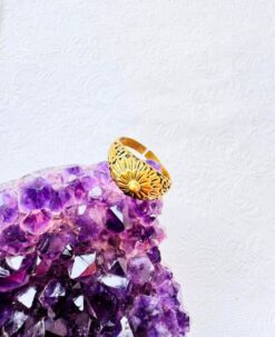 5/20 Pieces Daisy Flower Brass Ring