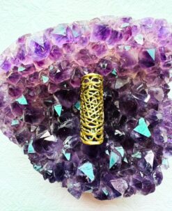 Intricate Lattice Brass Dreadlock Bead