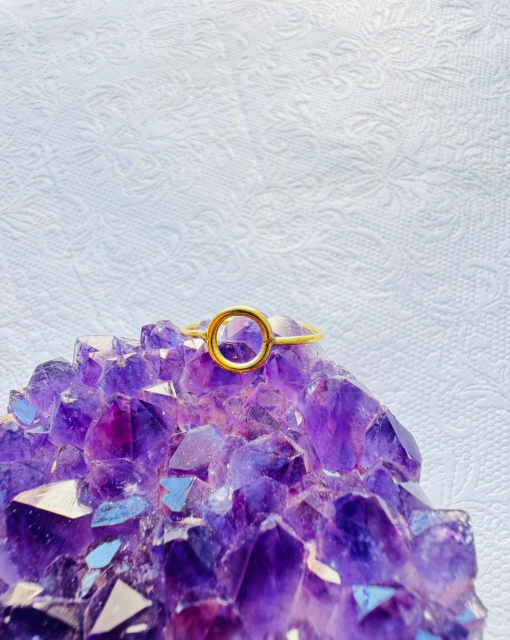 5/20 Pieces Open Circle Brass Ring