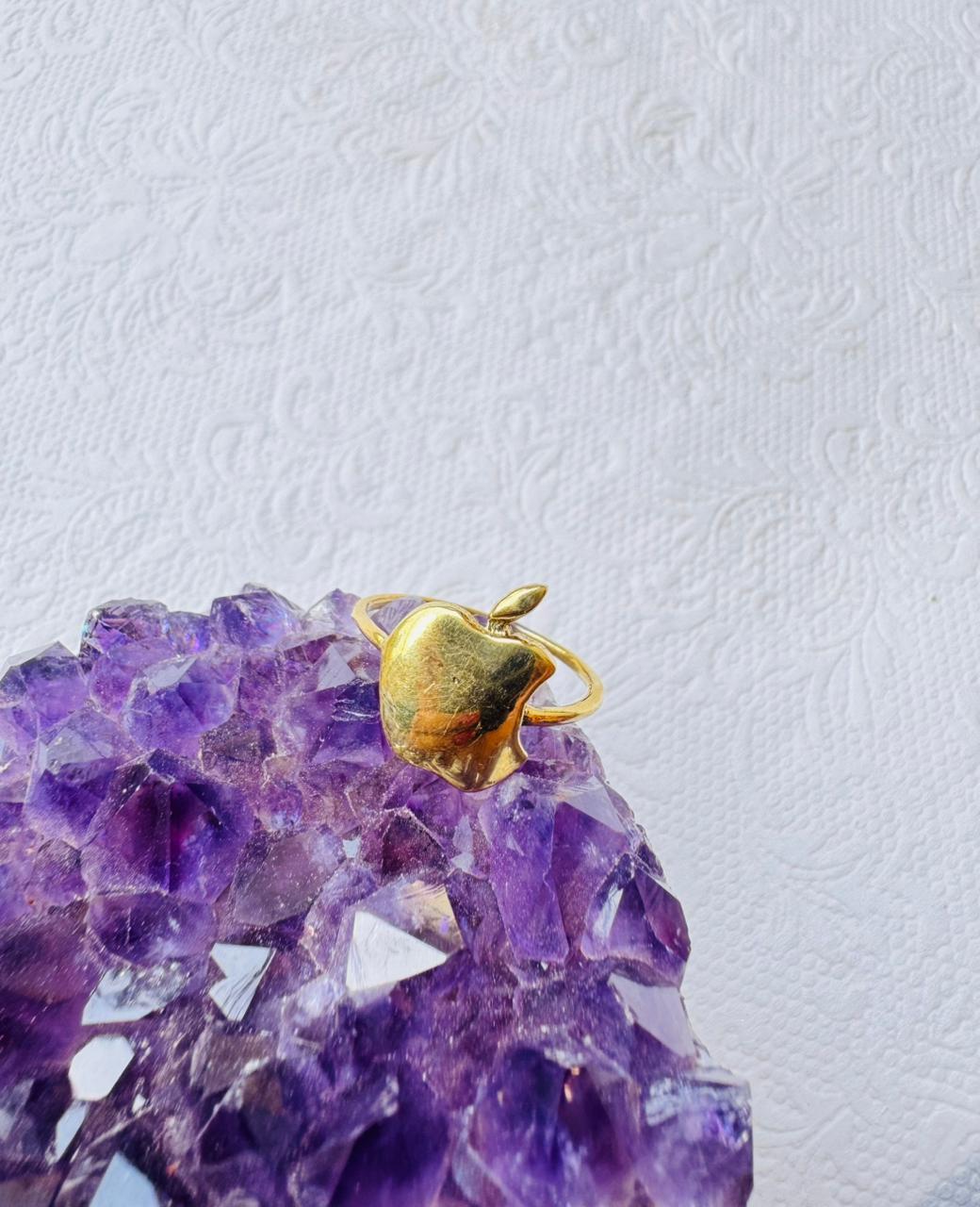 5/20 Pieces Apple Motif Brass Ring