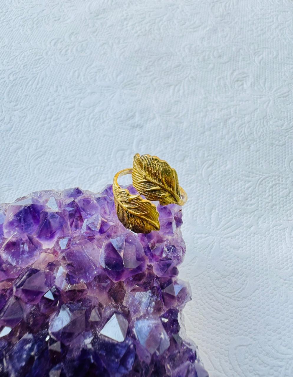 5/20 Pieces Twin Leaf Bypass Brass Ring