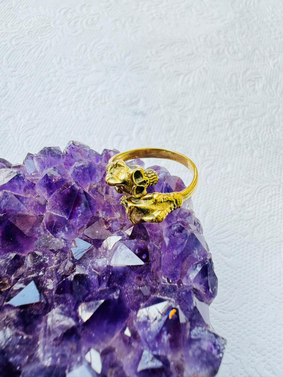 5/20 Pieces Memento Mori Skull Brass Ring