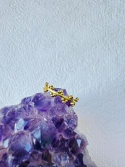 5/20 Pieces Granulated Vine Brass Ring