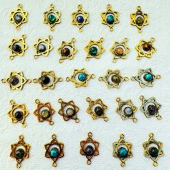Chakra Brass Gemstone Connectors
