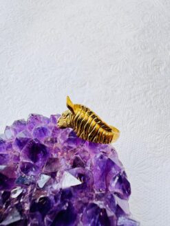 5/20 Pieces Zebra Head Brass Ring