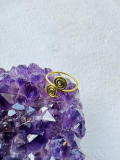 5/20 Pieces Sacred Spiral Brass Ring