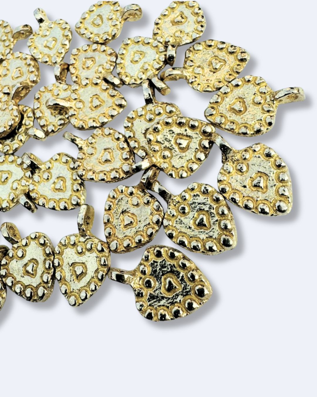 Decorative Teardrop Brass Charms