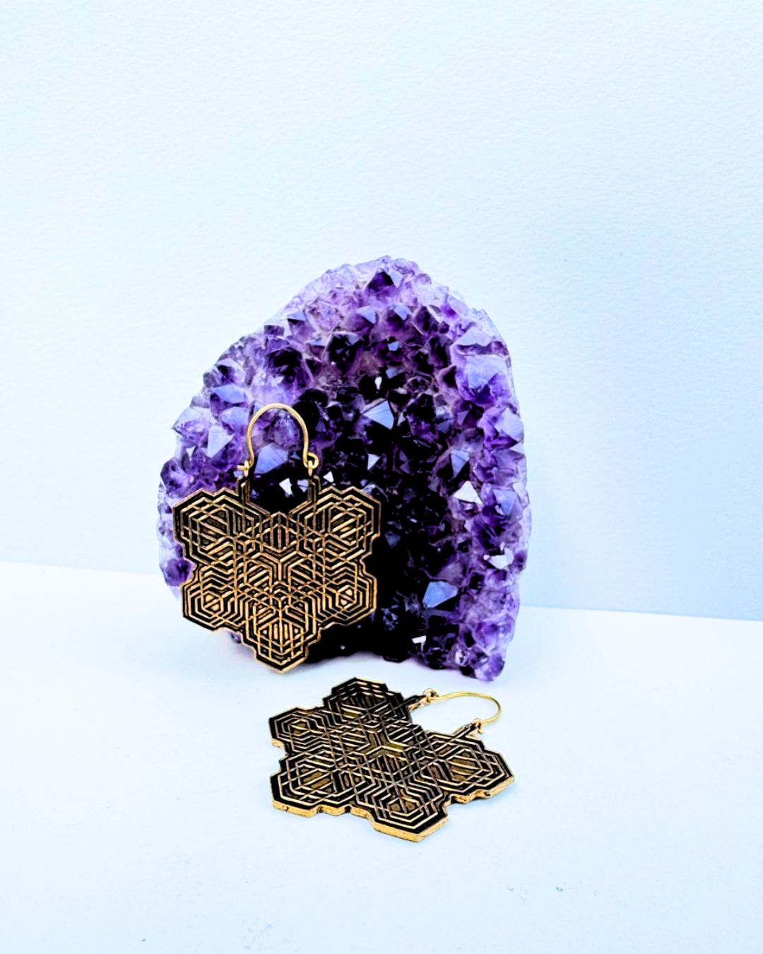 5/20 Pairs Symmetry Geometric Hoop Brass Earrings