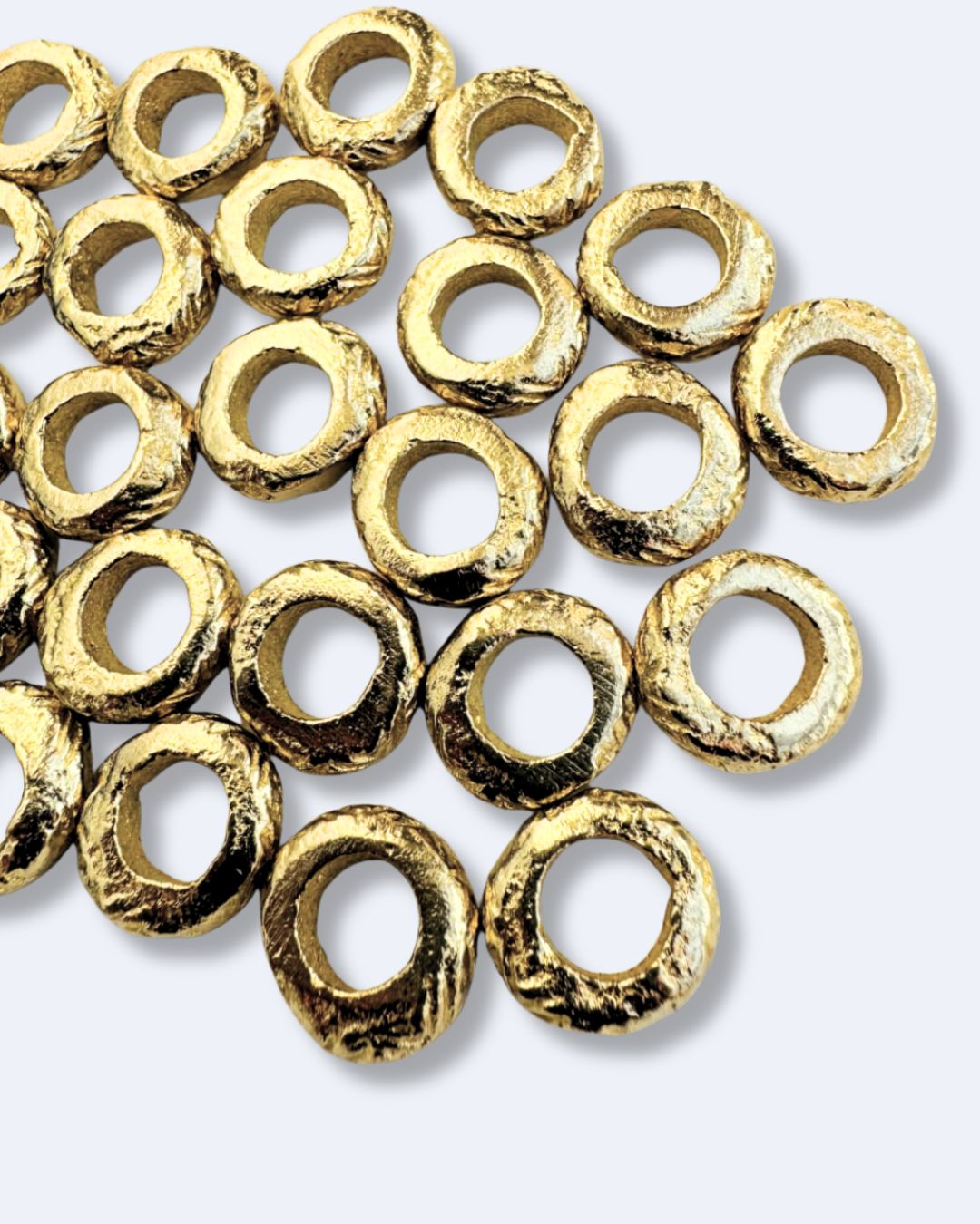 Textured Spacer Brass Charms