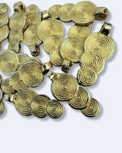 Triple Spiral Brass Charms