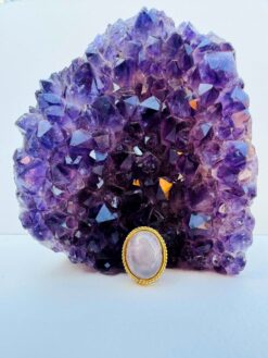 Rose Quartz Grooved Stones Connectors