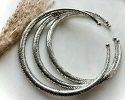 Woven Path Silver Tone Brass Choker Set