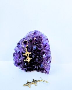 5/20 Pairs Drop Tuareg Cross Brass Earrings