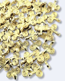 Spiral Motif Brass Charms