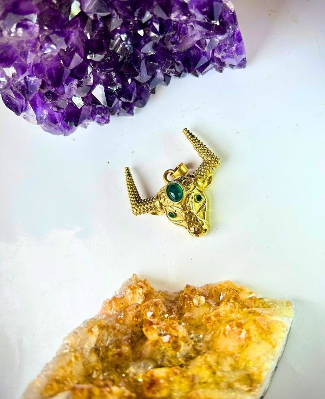 1/3/10 Pieces Bull Horn Texture Brass Pendant