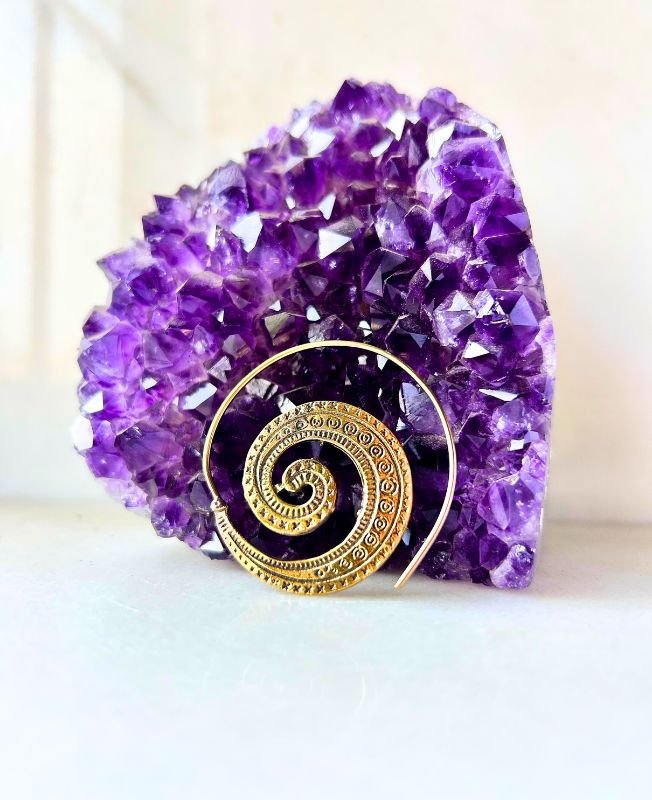 5/20 Pairs Charming Spiral Filigree Brass Earrings