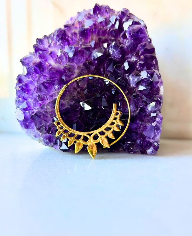 5/20 Pairs Mandala Swirl Filigree Brass Earrings