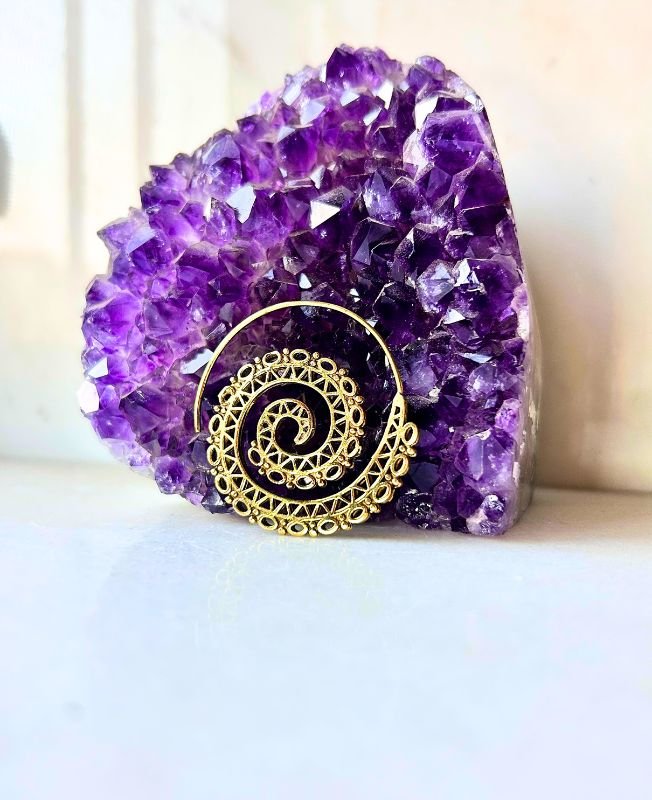 5/20 Pairs Stunning Spiral Filigree Hoop Brass Earrings