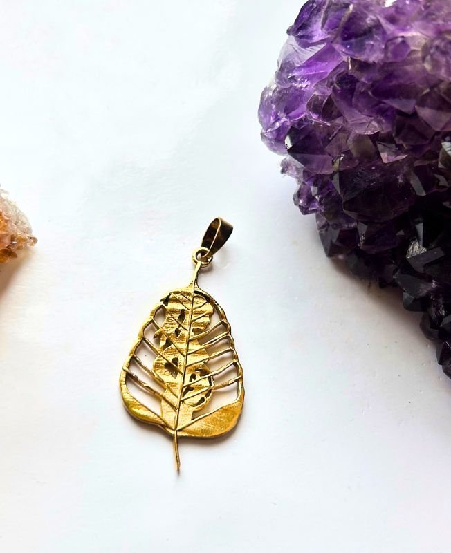 1/3/10 Pieces Leaf Openwork Brass Pendant