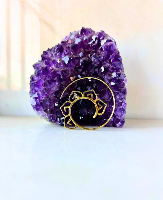 5/20 Pairs Designer Mandala Spiral Brass Earrings