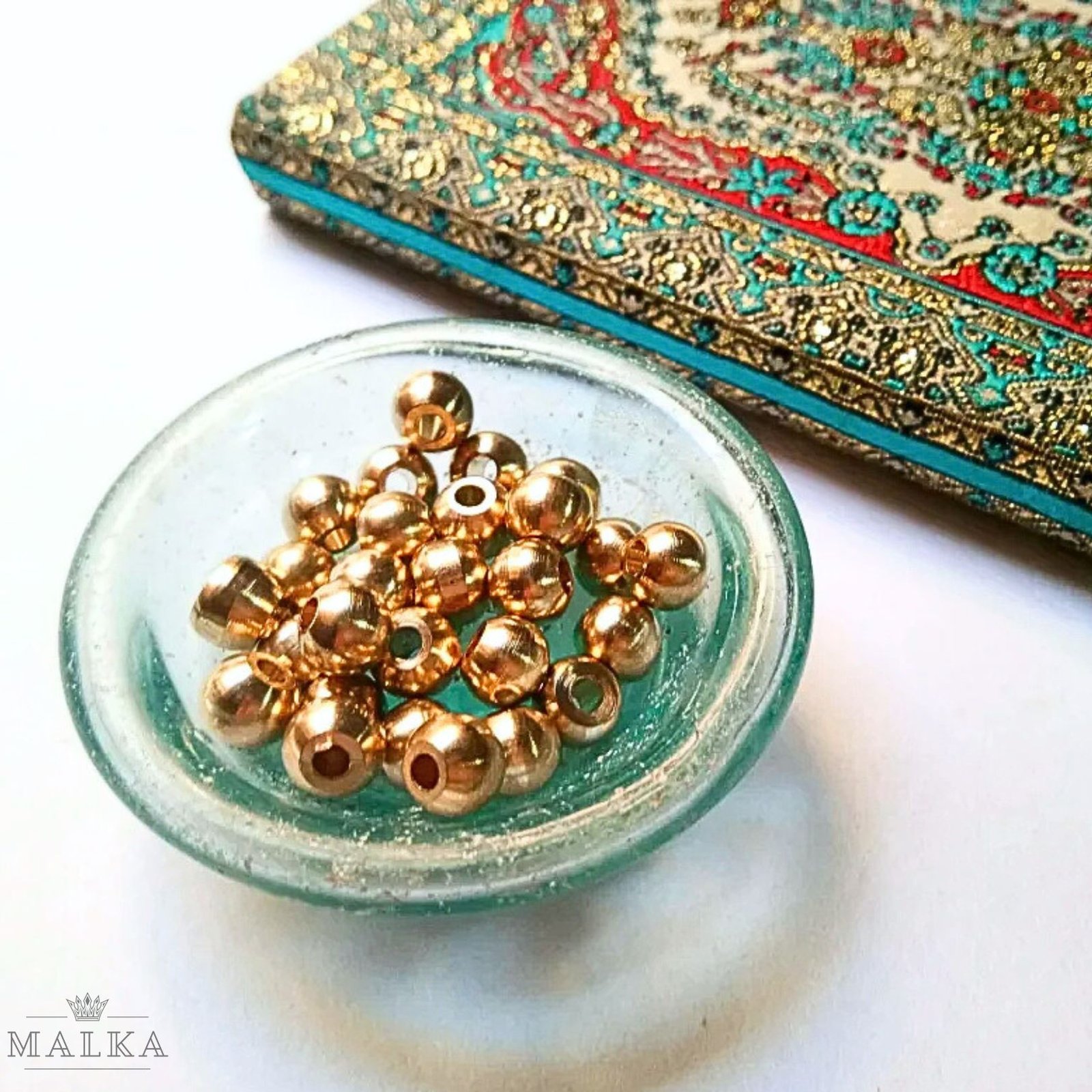 6mm Brass Round Beads