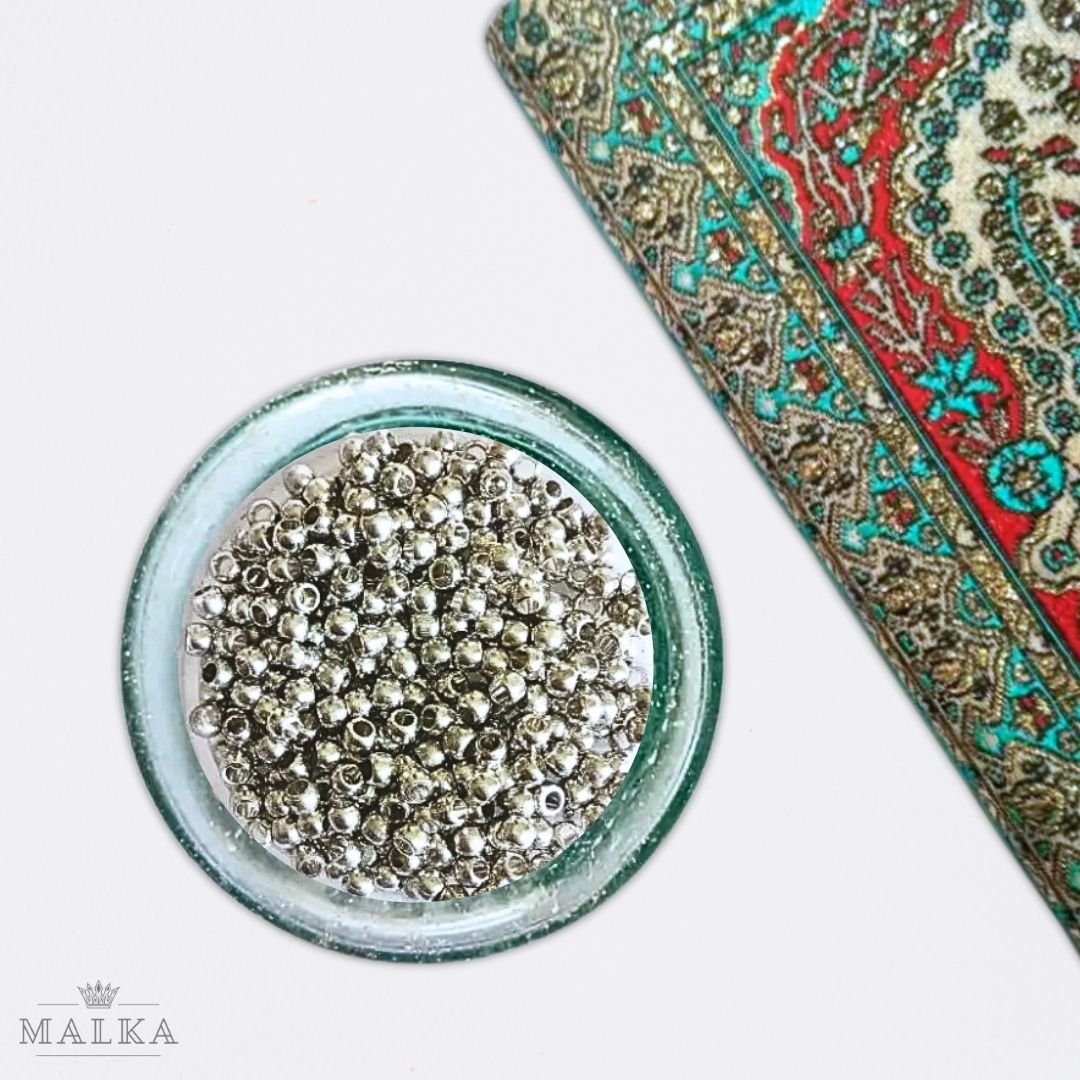 2.5mm Silver-Filled Round Beads