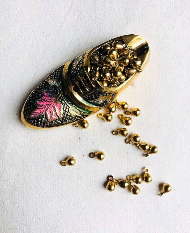 9MM Brass Unique Drop Charms Beads