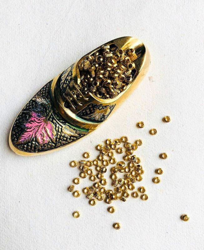 Donuts Brass Geometric Beads